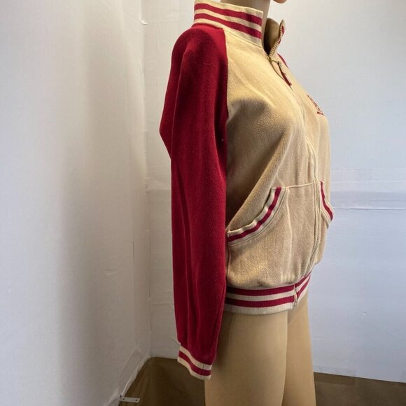 Vintage Disney Mickey Varsity Jacket Cozy Cotton Zipper Closure Embroidered - Picture 2 of 12